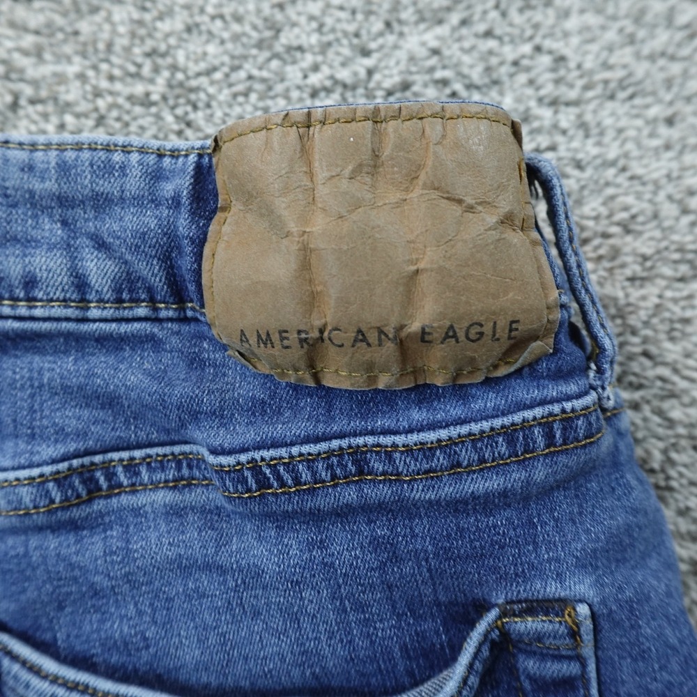 American Eagle Jeans Mens 34X34 Dark Blue Denim Original Boot Western Stretch - Picture 12 of 13